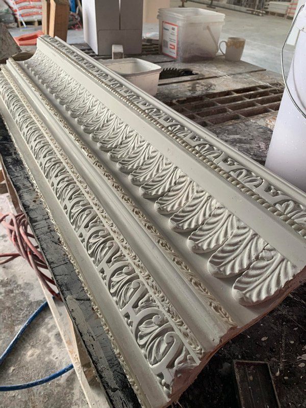 Working on Leaf Cornice Design — Custom Cornices in Logan Village, QLD