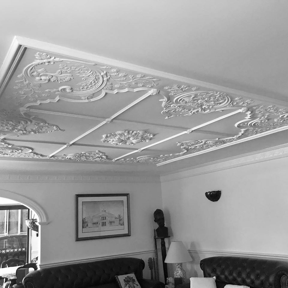 Ceiling with decoration — Manufacturing Cornices in Logan Village, QLD