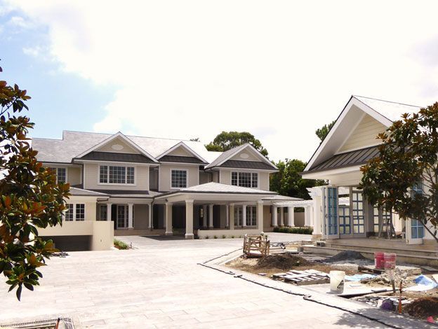 White houses in subdivision — Manufacturing Cornices in Logan Village, QLD