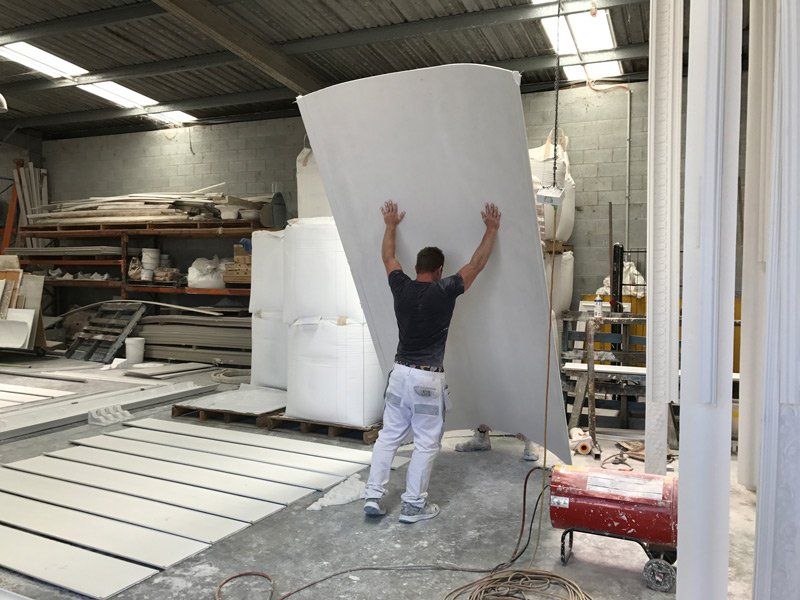 Working on Custom Columns — Manufacturing Cornices in Logan Village, QLD