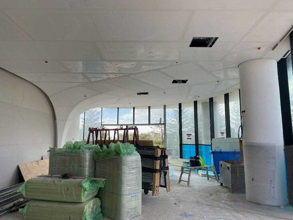 Hedges Ave White Curved Ceiling — Custom Cornices in Logan Village, QLD