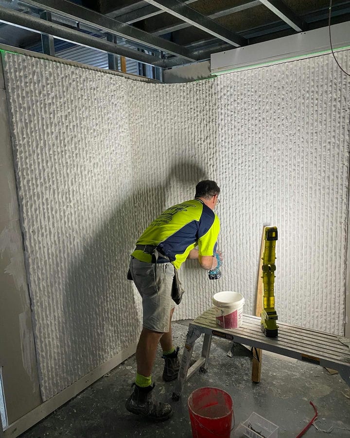 Curved Stone Look Wall Designing — Custom Cornices in Logan Village, QLD