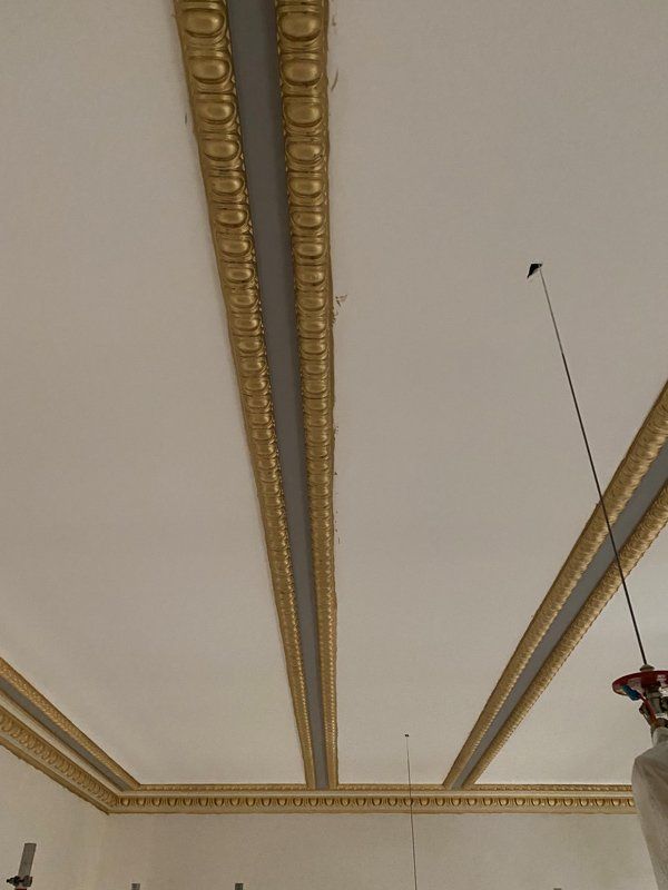 Golden Ceiling Rail — Custom Cornices in Logan Village, QLD