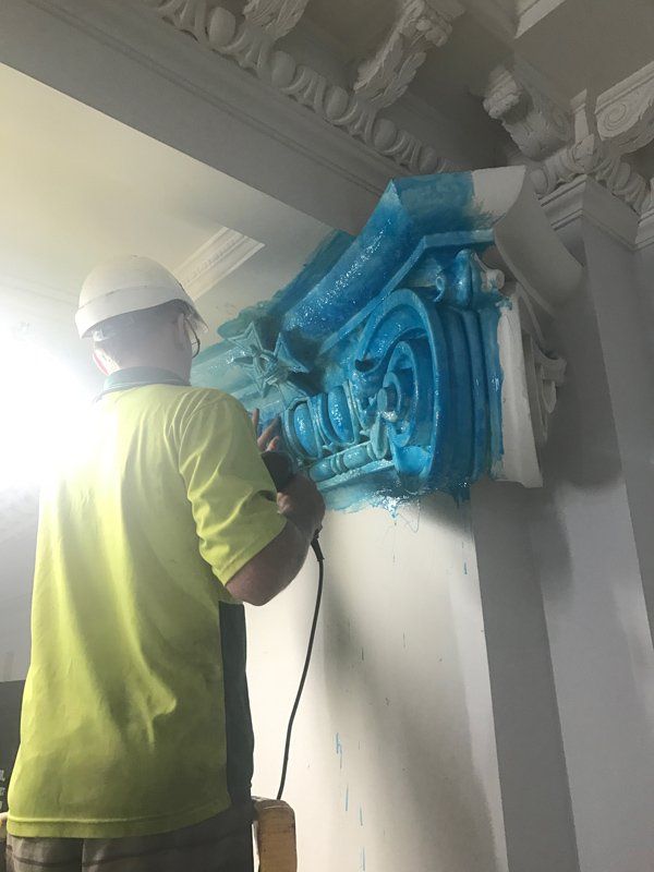 Painting of Column Cornice — Cornice Reproduction in Logan Village, QLD