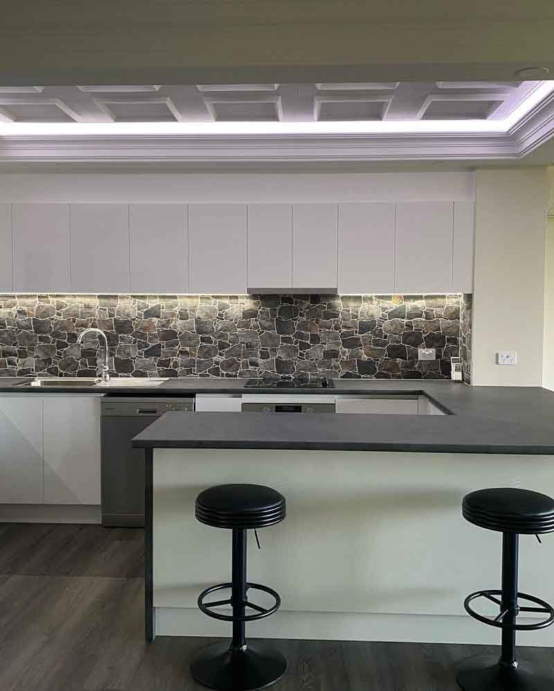 Two chairs in kitchen — Manufacturing Cornices in Logan Village, QLD