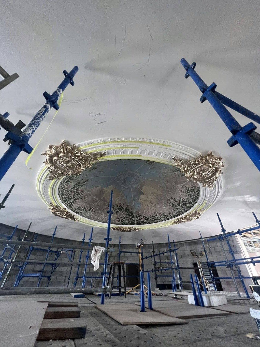 Elegant Medallion Dome Design — Custom Cornices in Logan Village, QLD