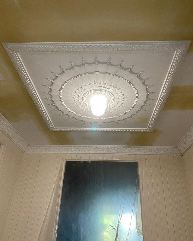 White Ceiling & Cornice Installed — Cornice Reproduction in Logan Village, QLD