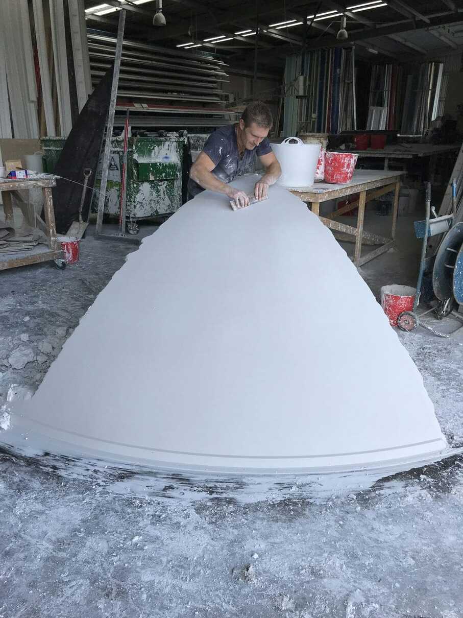 Worker Designing a Custom Domes — Custom Cornices in Logan Village, QLD