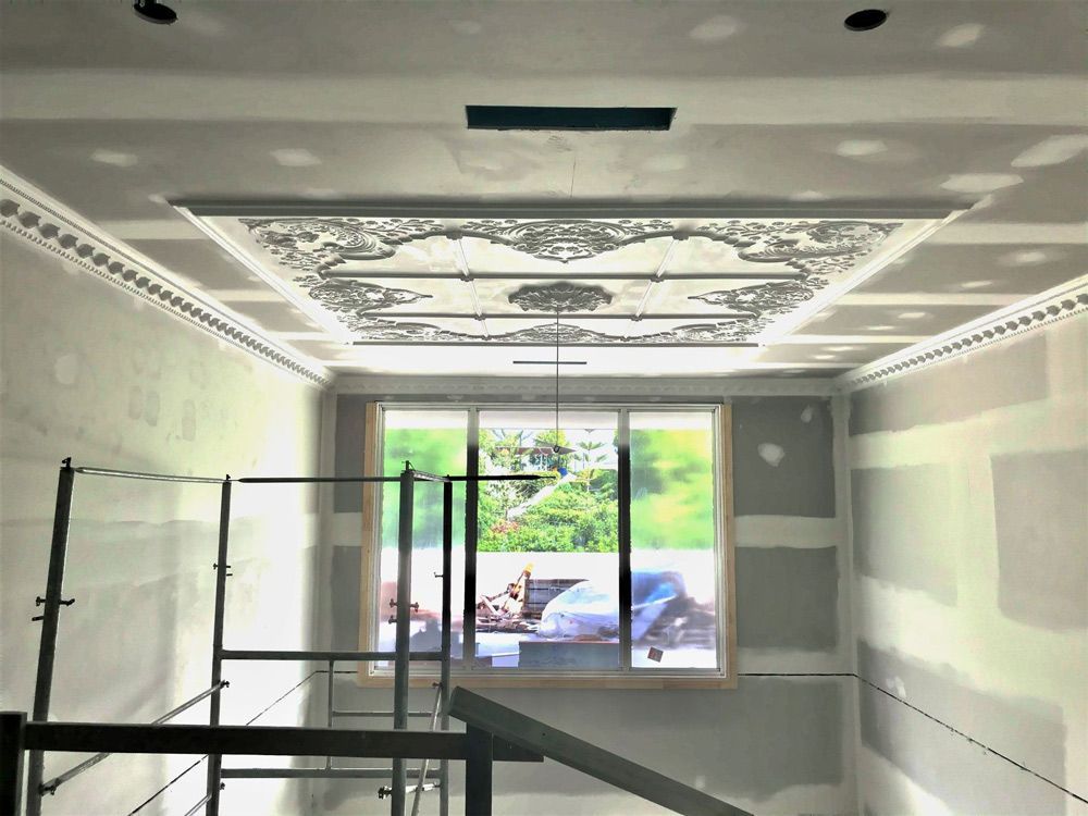 Working on site — Manufacturing Cornices in Logan Village, QLD