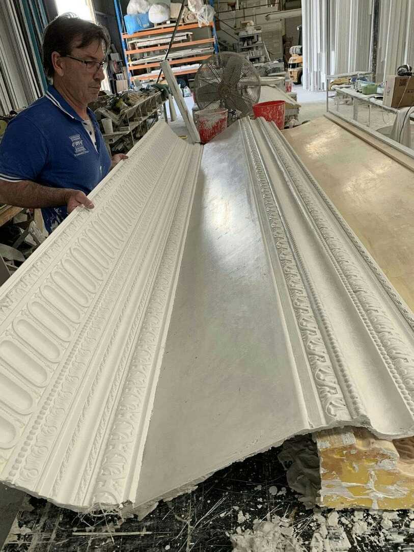 Medallion Cornice on Works — Custom Cornices in Logan Village, QLD