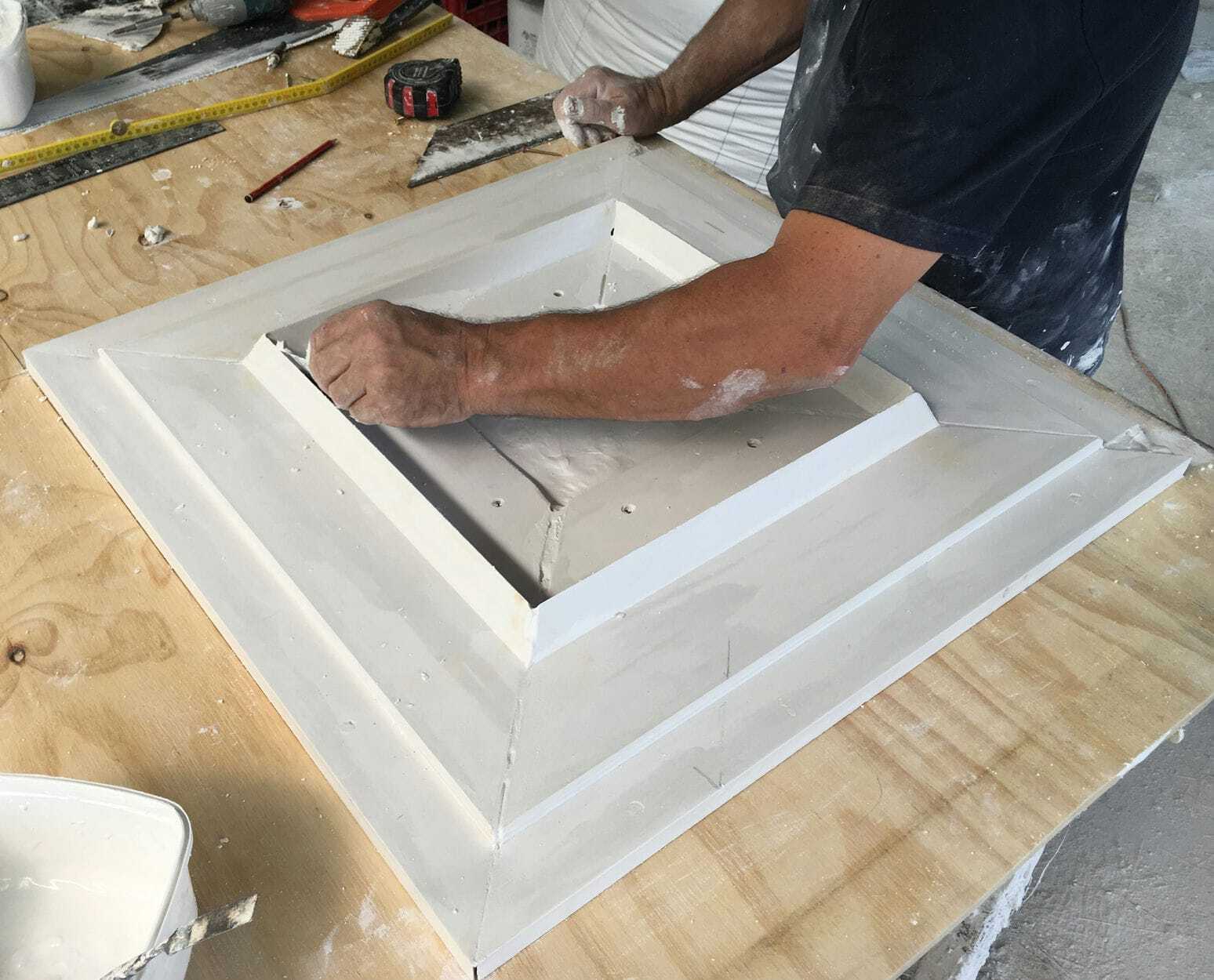 Custom Ceiling Panel Preparation — Custom Cornices in Logan Village, QLD