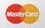 Mastercard logo: overlapping red and orange circles with the word 