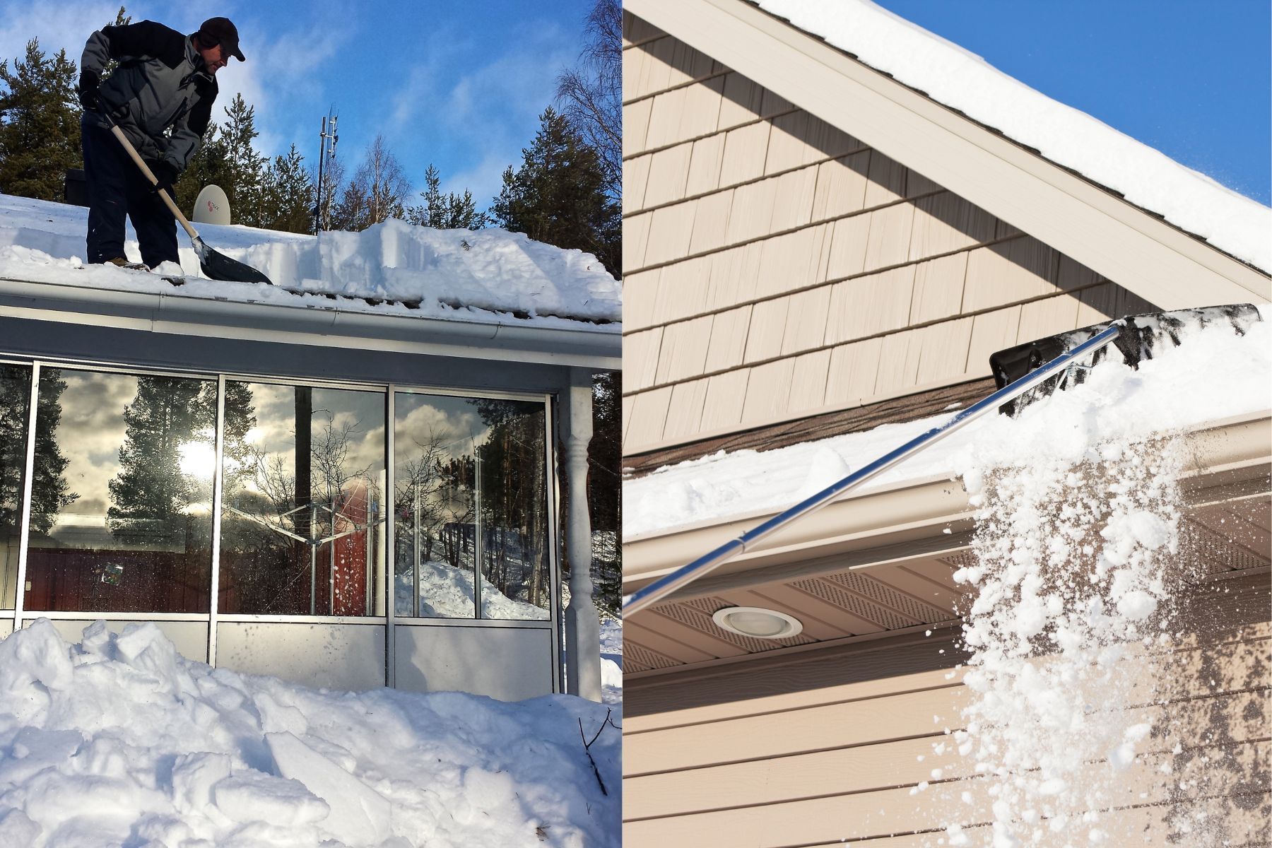 Déneigement de toiture à Sainte-Agathe et environs.
