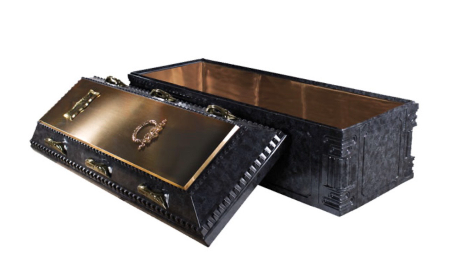 Elite Bronze Black Marble Burial Vault by Hayworth Miller Funeral Homes