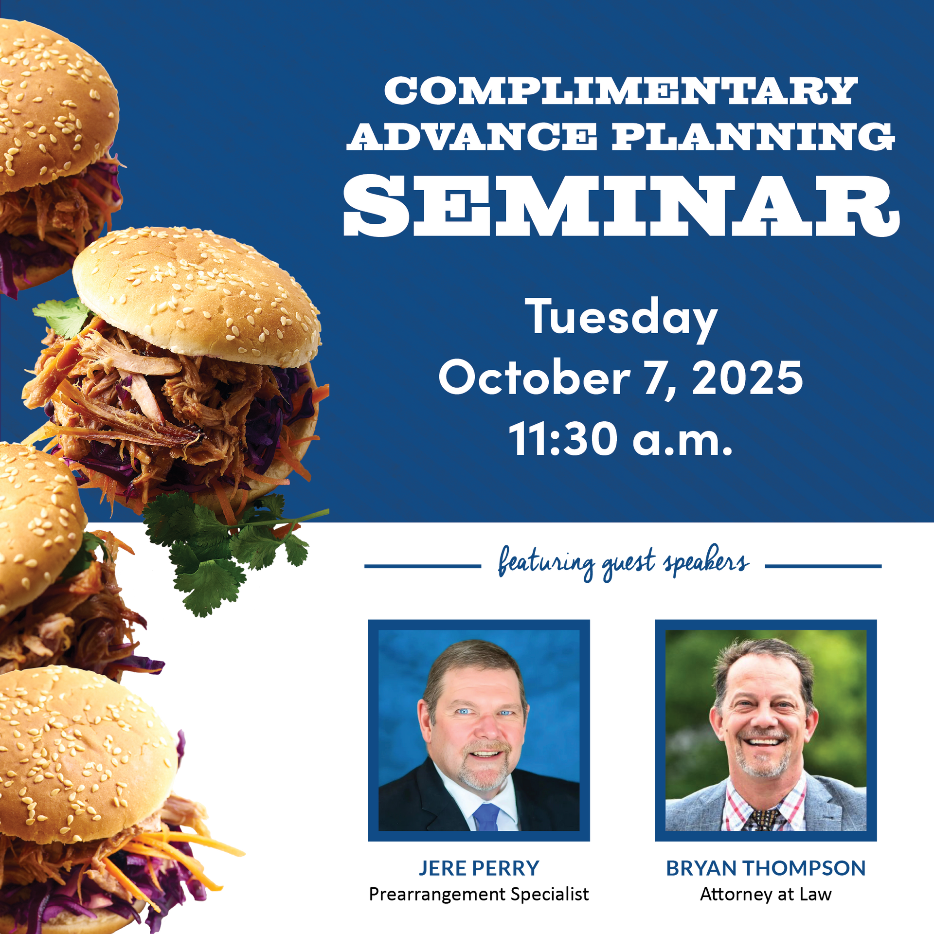 a plate of sandwiches on a table with the words lunch & learn on it