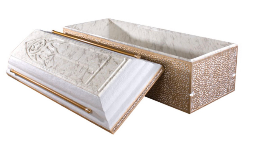 White Tremont Burial Vault by Hayworth Miller Funeral Homes in NC