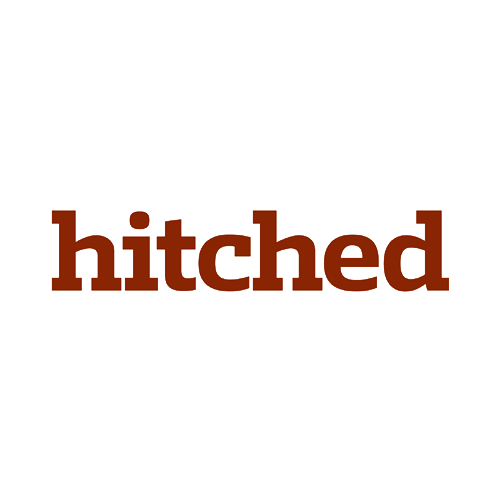 The hitched logo is brown and white on a white background.