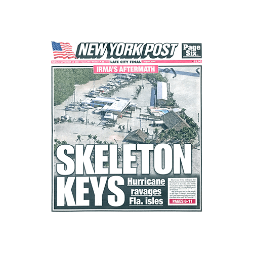 The front page of the new york post newspaper