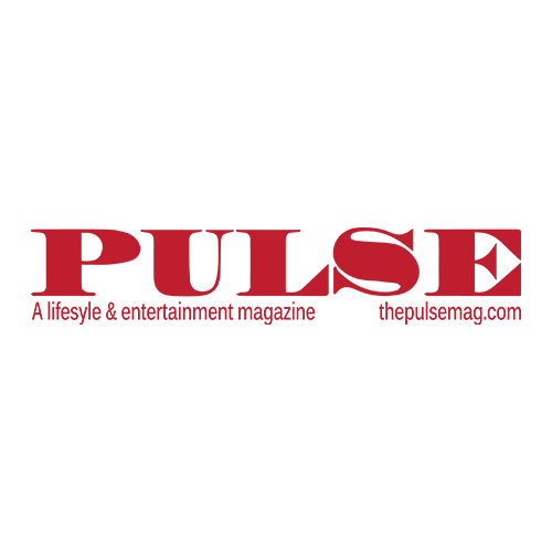 A red logo for pulse a lifestyle and entertainment magazine