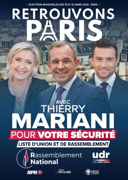 Soutenir la campagne de Thierry Mariani pour les élections municipales Paris 2026