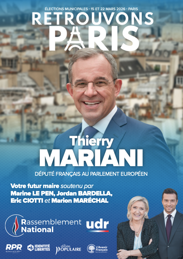 Soutenir la campagne de Thierry Mariani pour les élections municipales Paris 2026