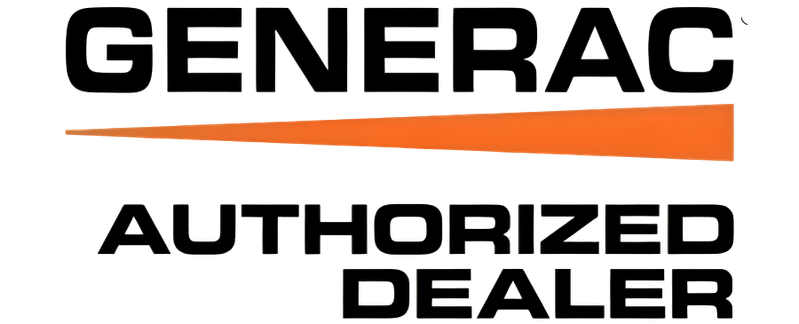 Generac logo with orange bar and 