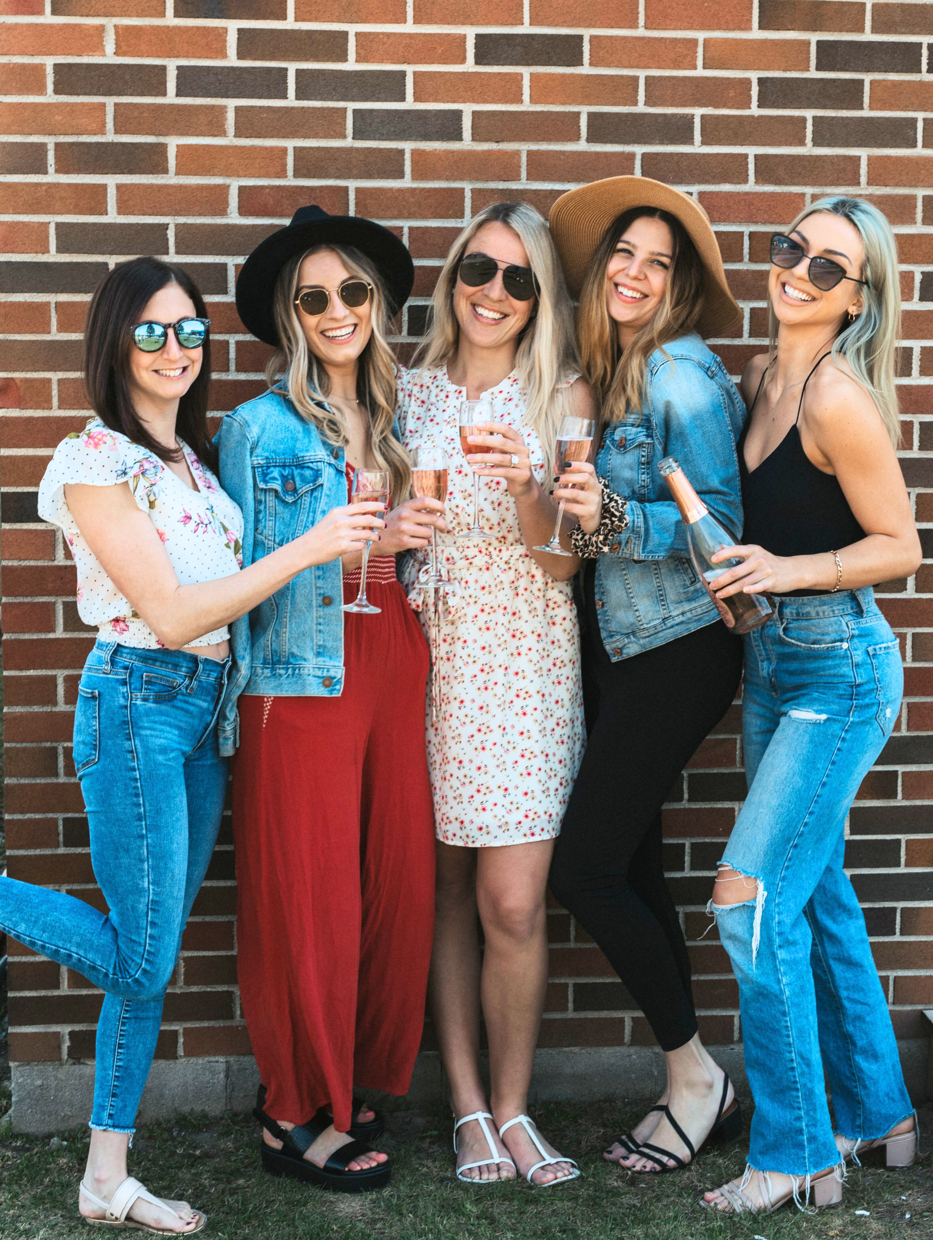 Group of girls enjoying their Prince Edward County wine tour