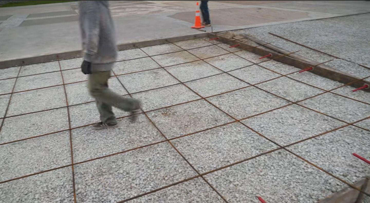 An image of concrete rebar prep.