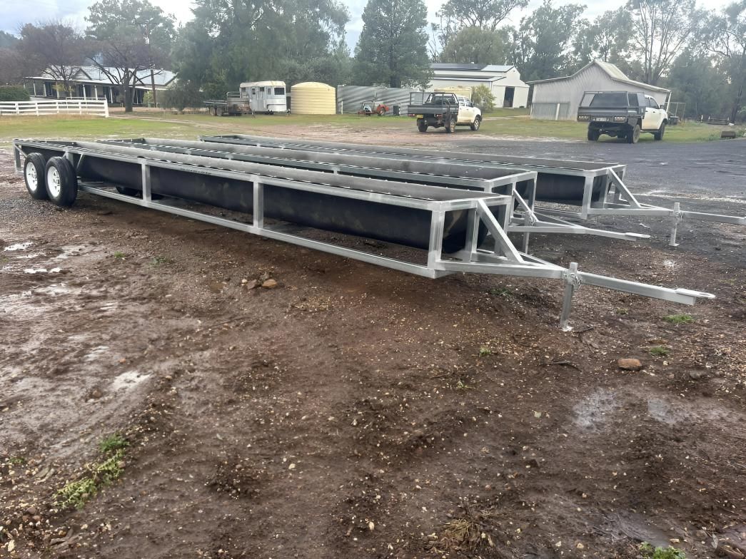 A Trailer Is Sitting on Top of A Dirt Field — Ballimore Welding in Ballimore, NSW