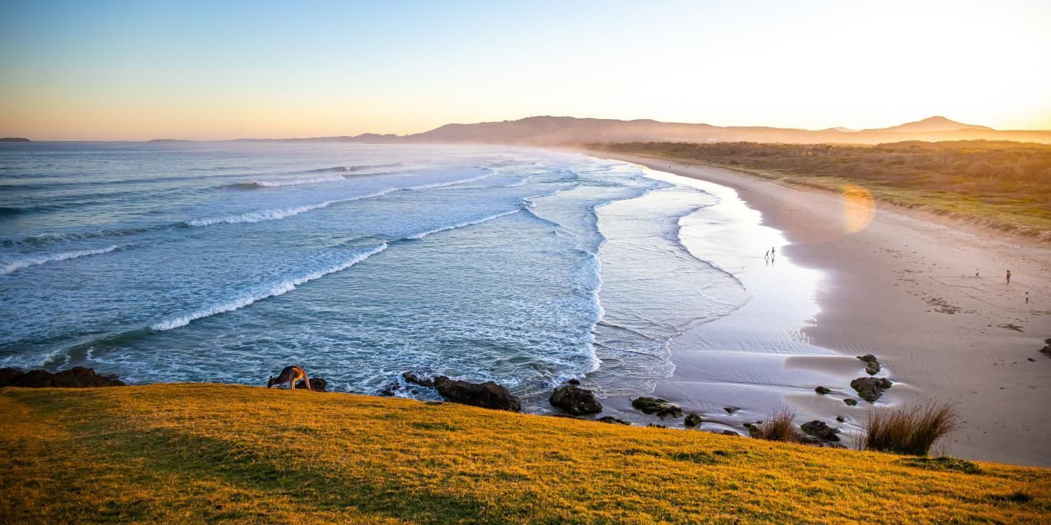 A View of A Beach from A Hill at Sunset — Ballimore Welding in Orange, NSW