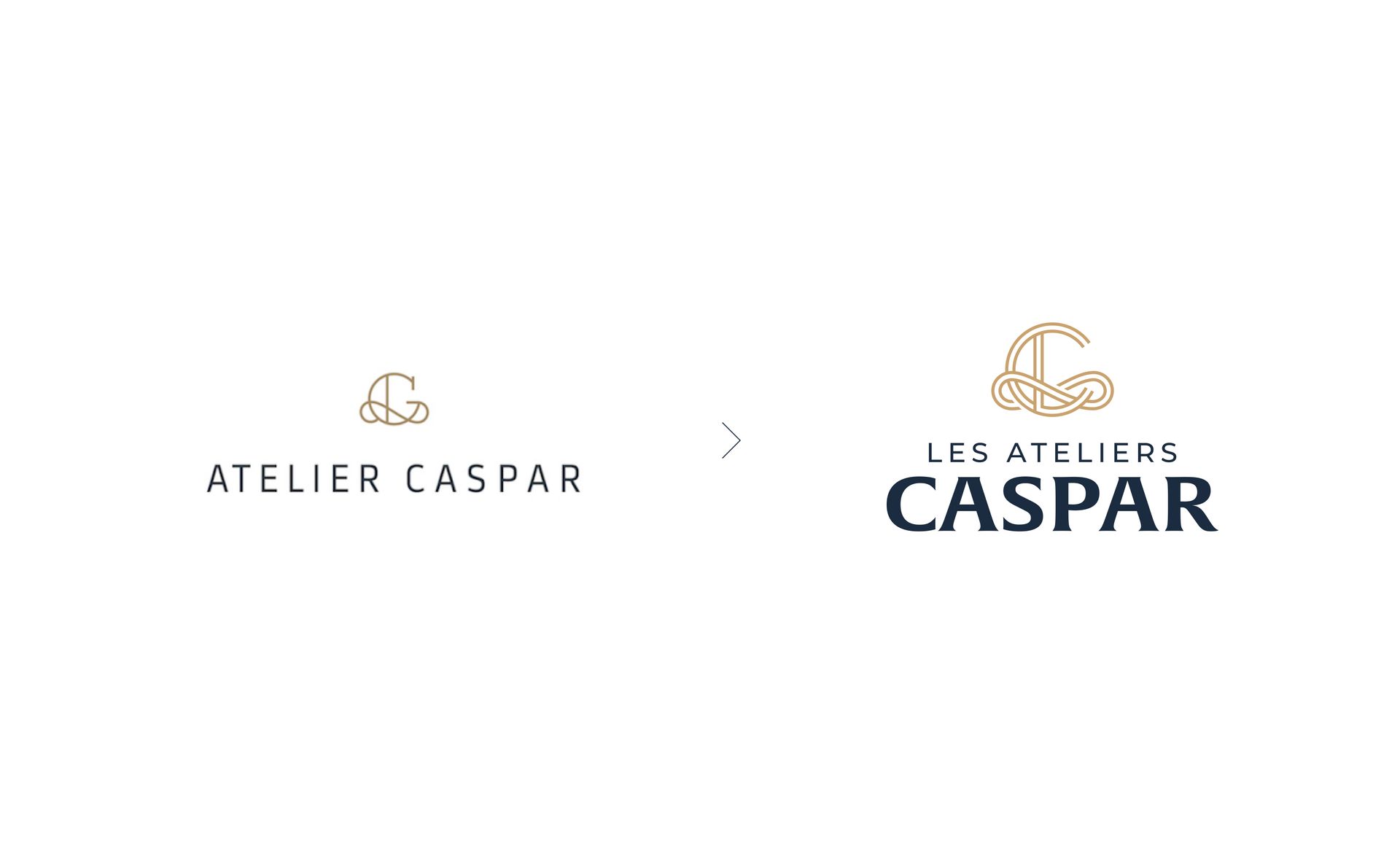Deux logos pour « Les Ateliers Caspar ». 
