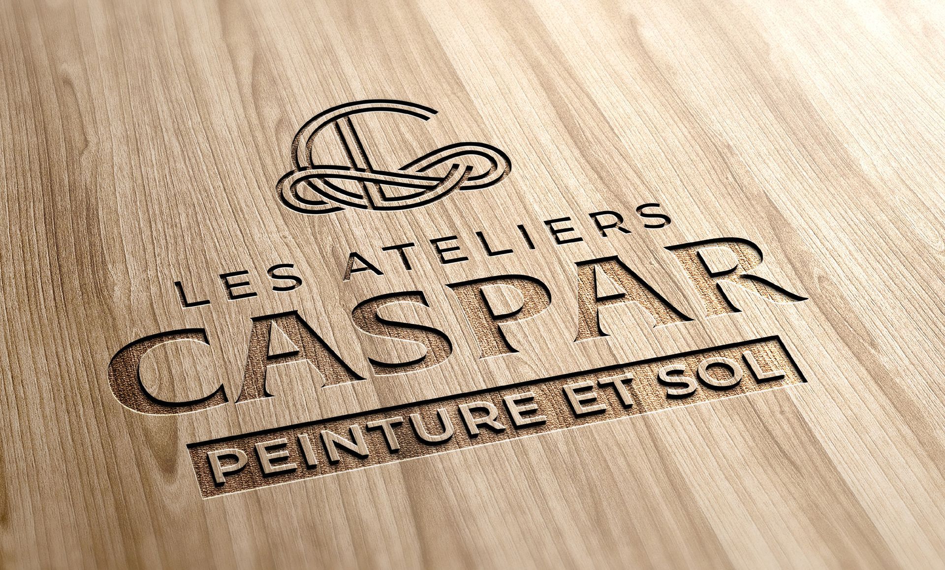 Logo gravé au laser sur bois : 