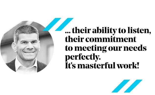 Man smiling with quote: 