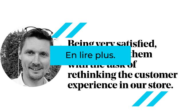 Man in glasses, a quote about customer experience: 