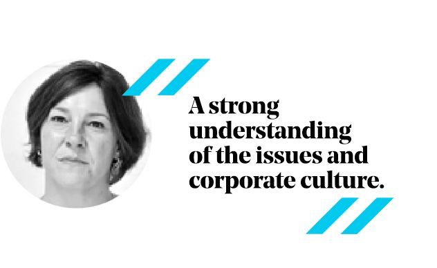 Woman's portrait, quote: 