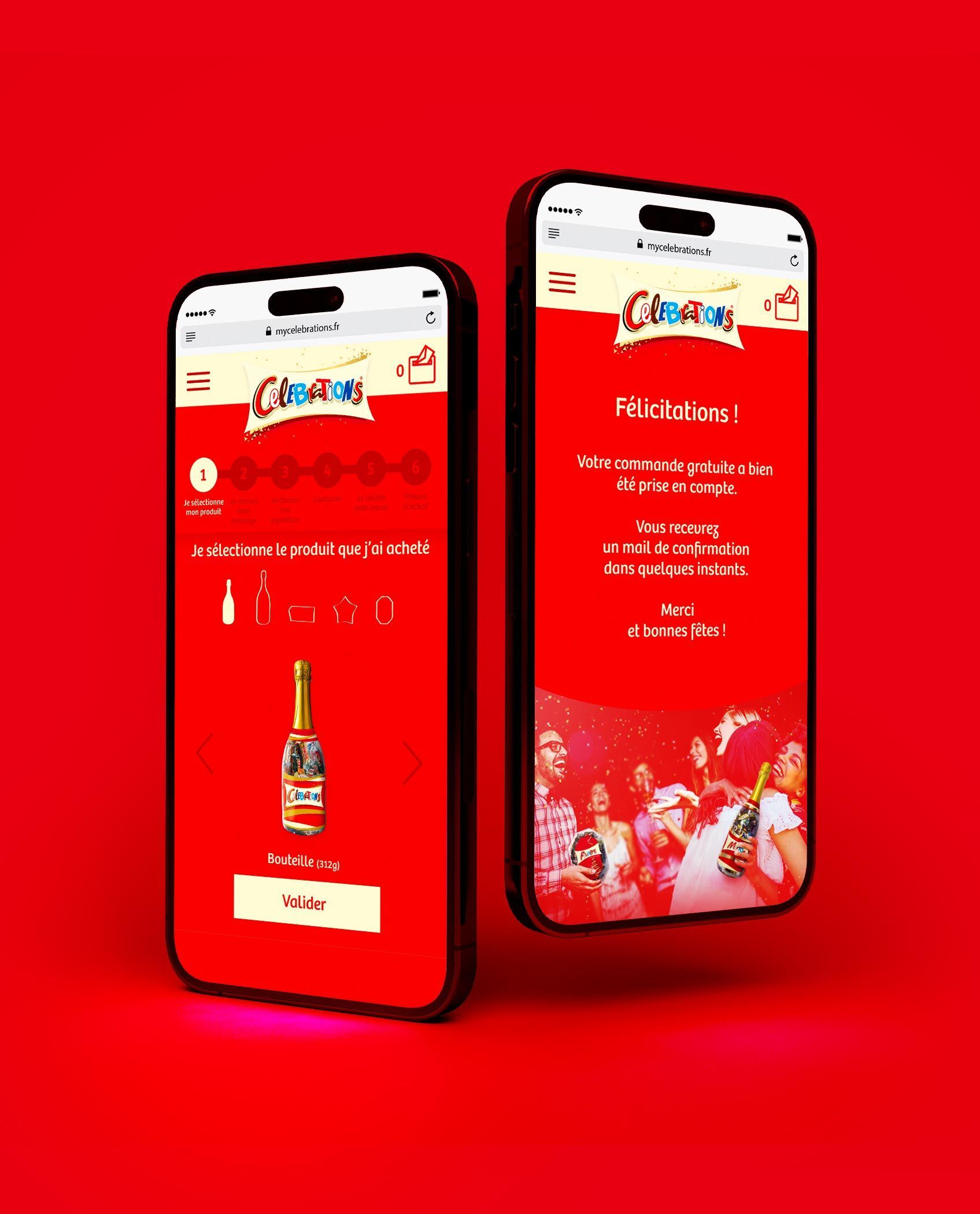 Deux smartphones affichant la marque