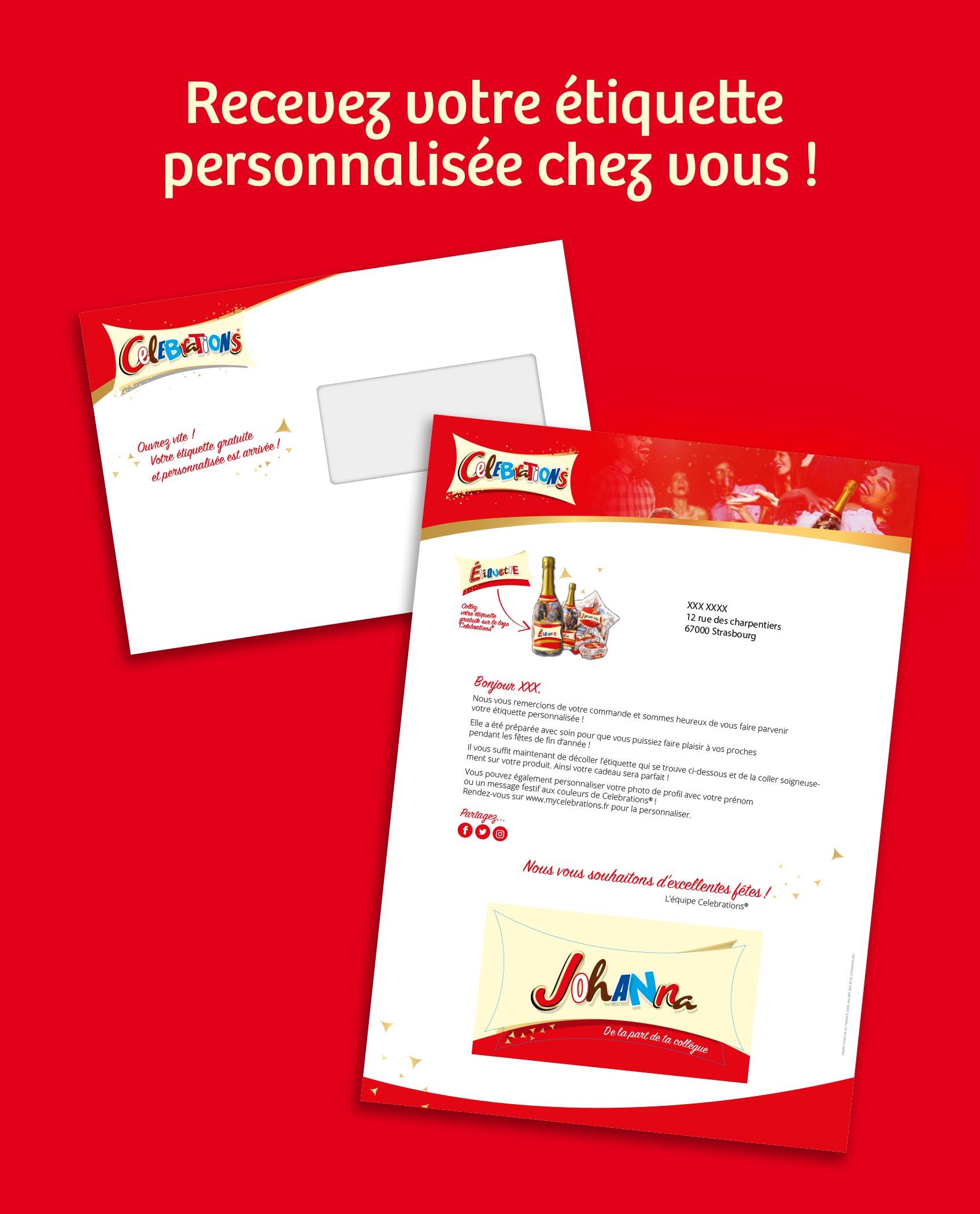 Celebrations - OP MyCelebrations personnalisation bouteilles Noël lettres