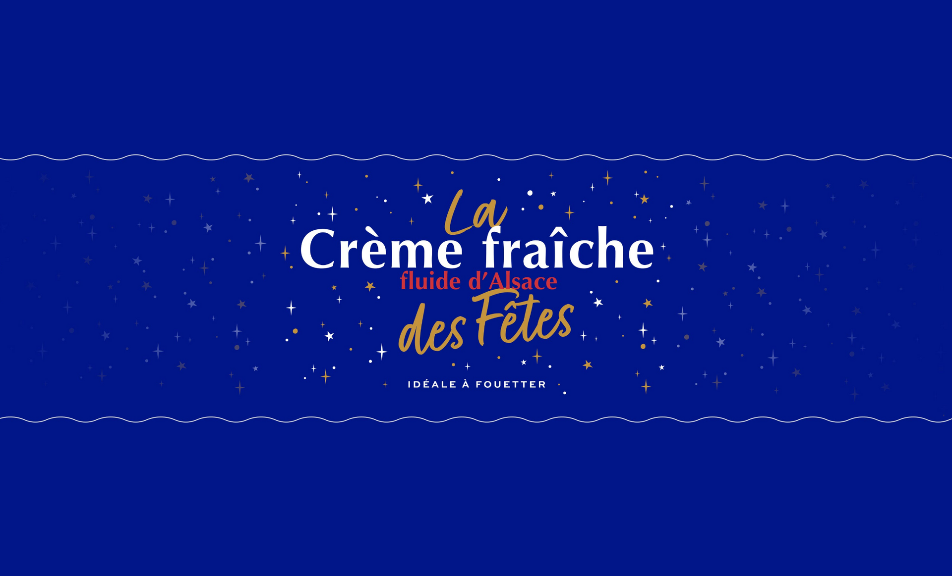 Fond bleu avec texte blanc :