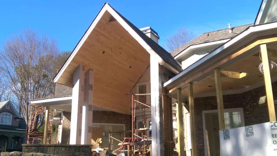 In Progress Construction in Front of The House — Norcross, GA — Glen's Millwork & Repair, LLC
