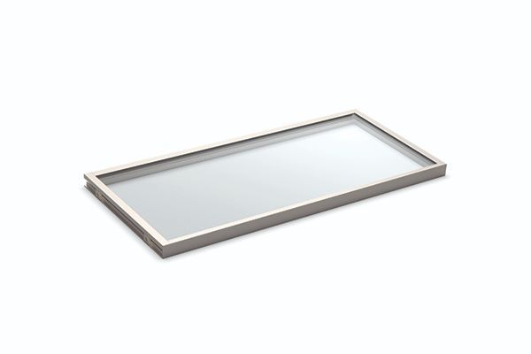 Matte Nickel Color Option for LED Glass Shelf 14 Inch Depth 