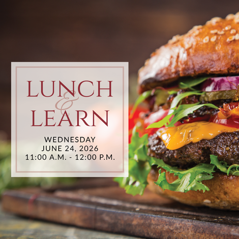 an advertisement for lunch and learn
