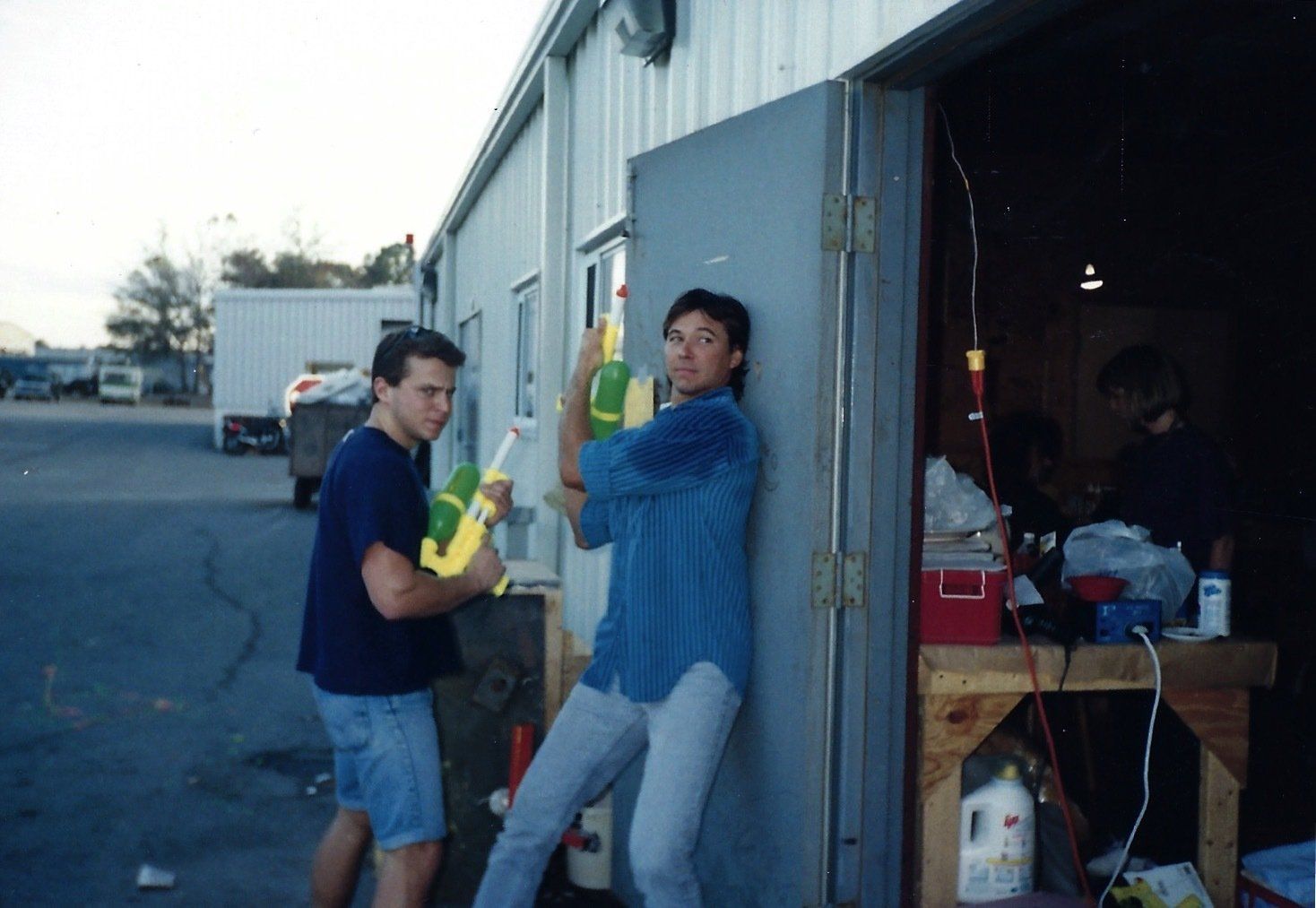 In between takes Kenn Scott and Kurt Bryant (Tokka) would blow off steam in the studio's backlot. Read more about what happened when the camera wasn't rolling in Kenn Scott's latest book Teenage Ninja to Mutant Turtle.