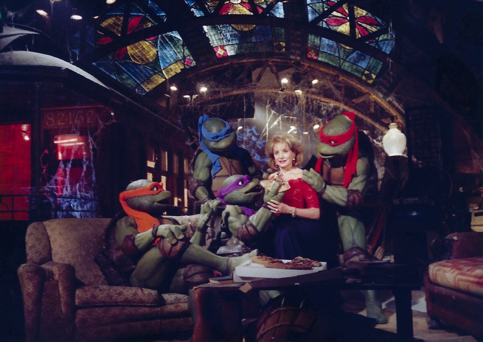 Barbara Walters and the Teenage Mutant Ninja Turtles.
