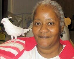 Woman with Talking Bird — Twenty-four hour caregivers on site in Parma, OH