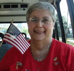 Senior Woman with American Flag — Incontinence care in Parma, OH