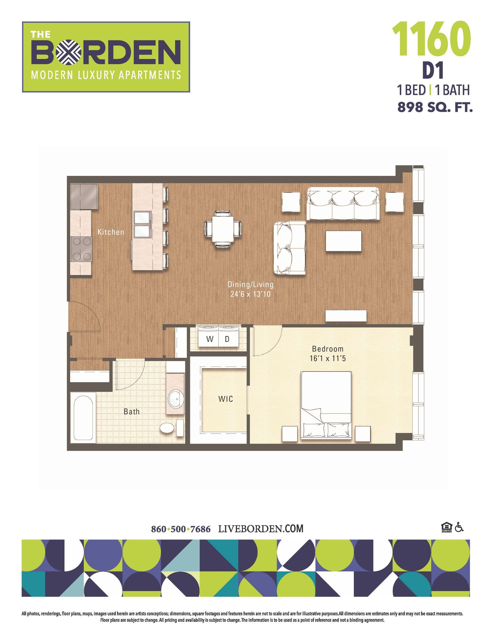 A floor plan of a house with the number 1160 on it