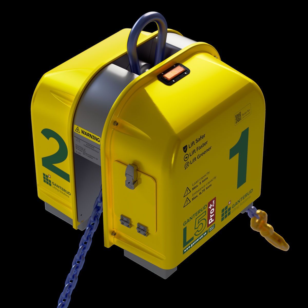 Top view of the Ganterud L5 Pro Lifting yoke