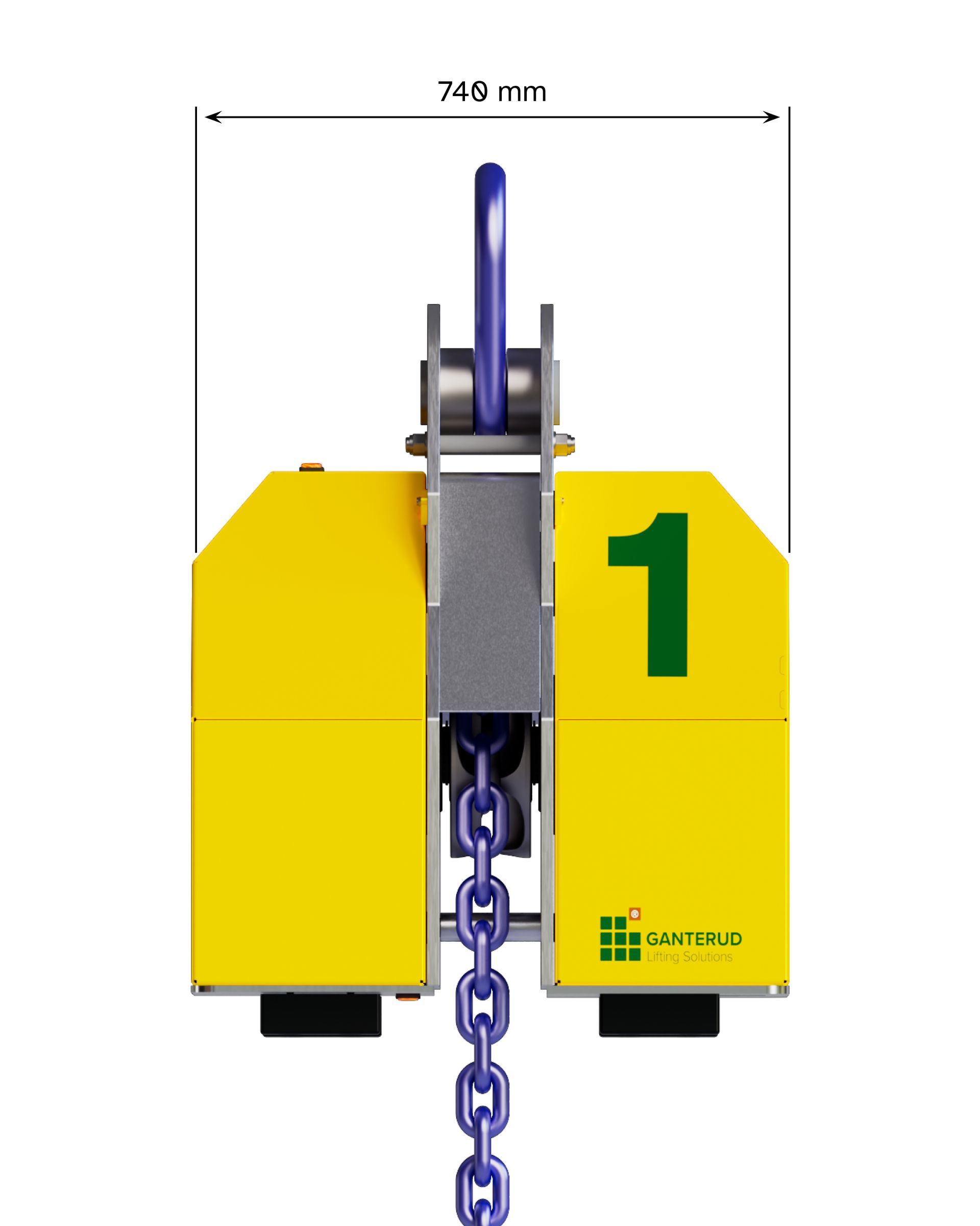 Ganterud L20-3 Pro Lifting yoke measurements