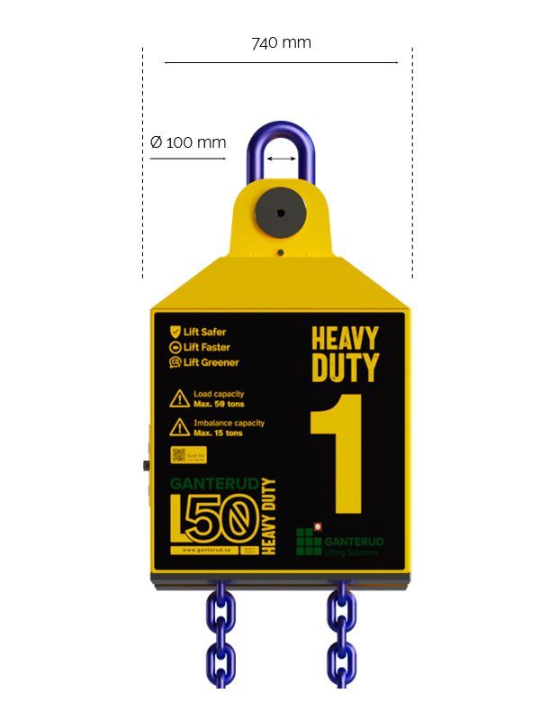 Ganterud L5 Lifting yoke measurements