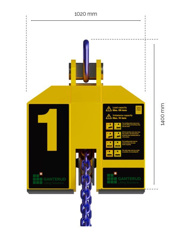 Ganterud L5 Lifting yoke measurements